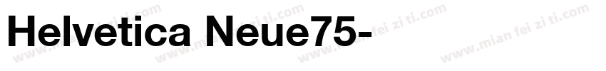 Helvetica Neue75字体转换